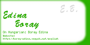 edina boray business card